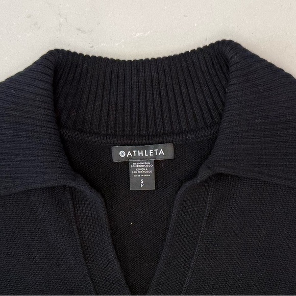 Athleta Alpine Collar Sweater Black merino wool and cashmere blend - Picture 4 of 5